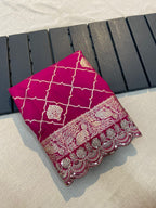 Pure Crepe Khadi Silk Pattu Saree