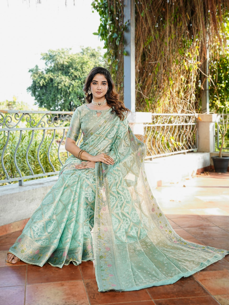 BANDHANI ORGANZA PATOLA SAREES