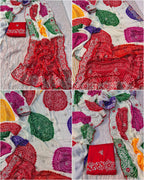 Bandhani print with Pita work Saree