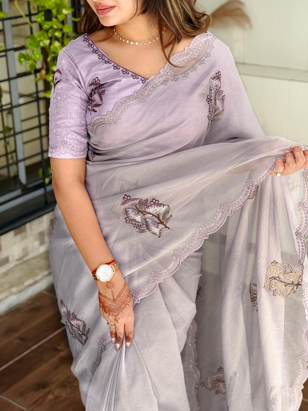 Tulsi Jute Organza Saree