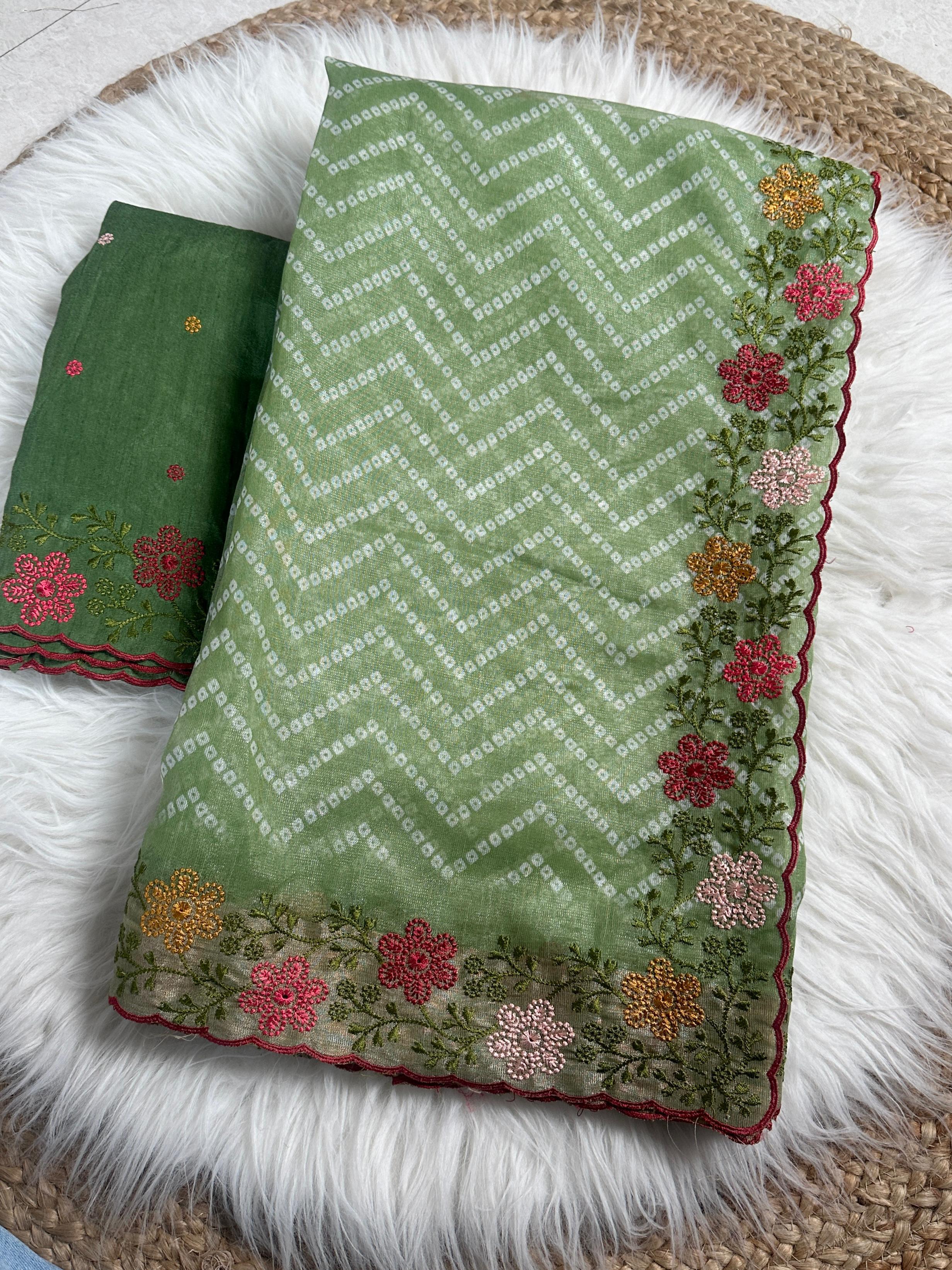 Cotton Satin Special With Our Embroidered Saree