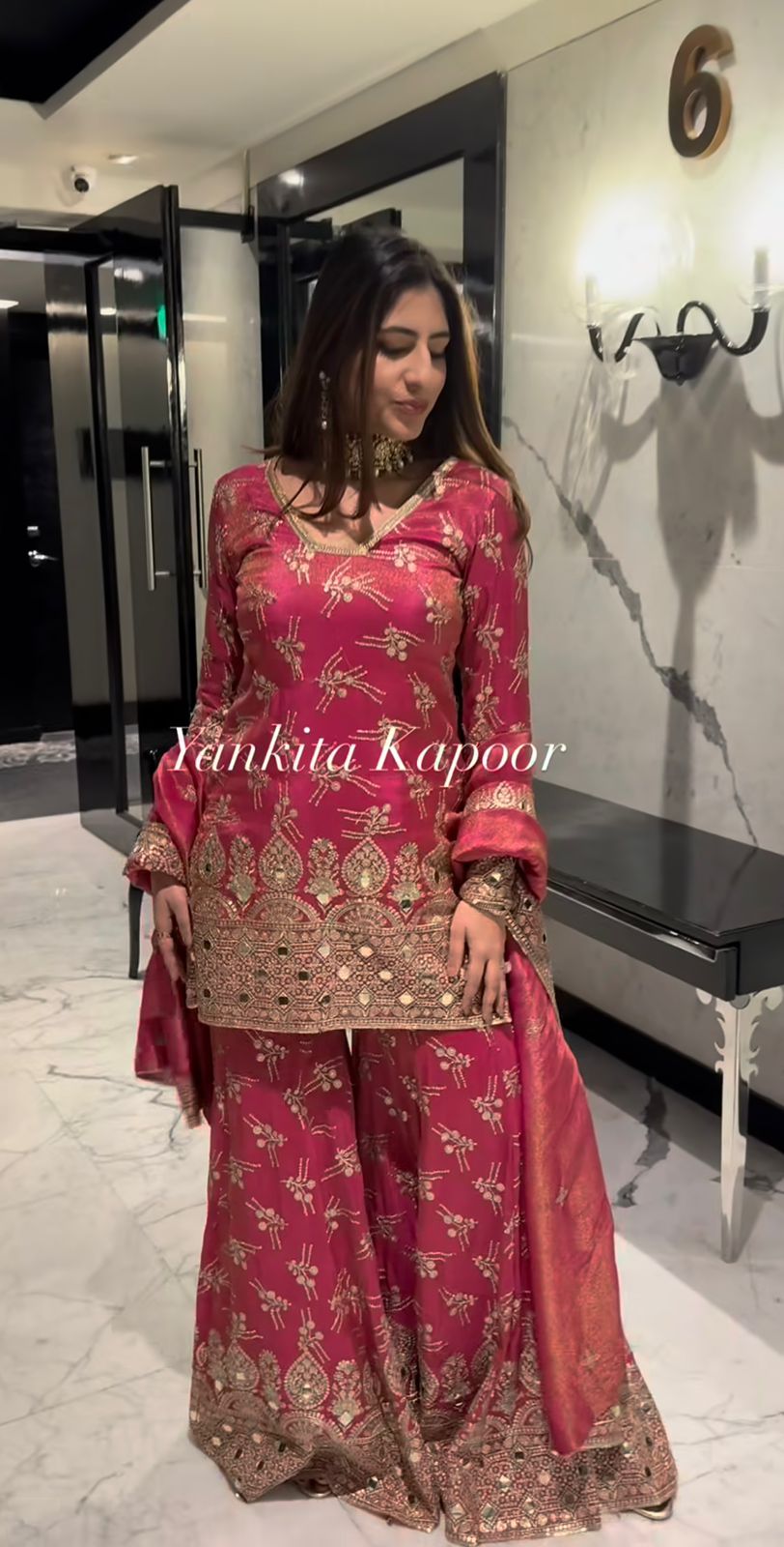 Pure Heavy Simmer Silk Top Sharara