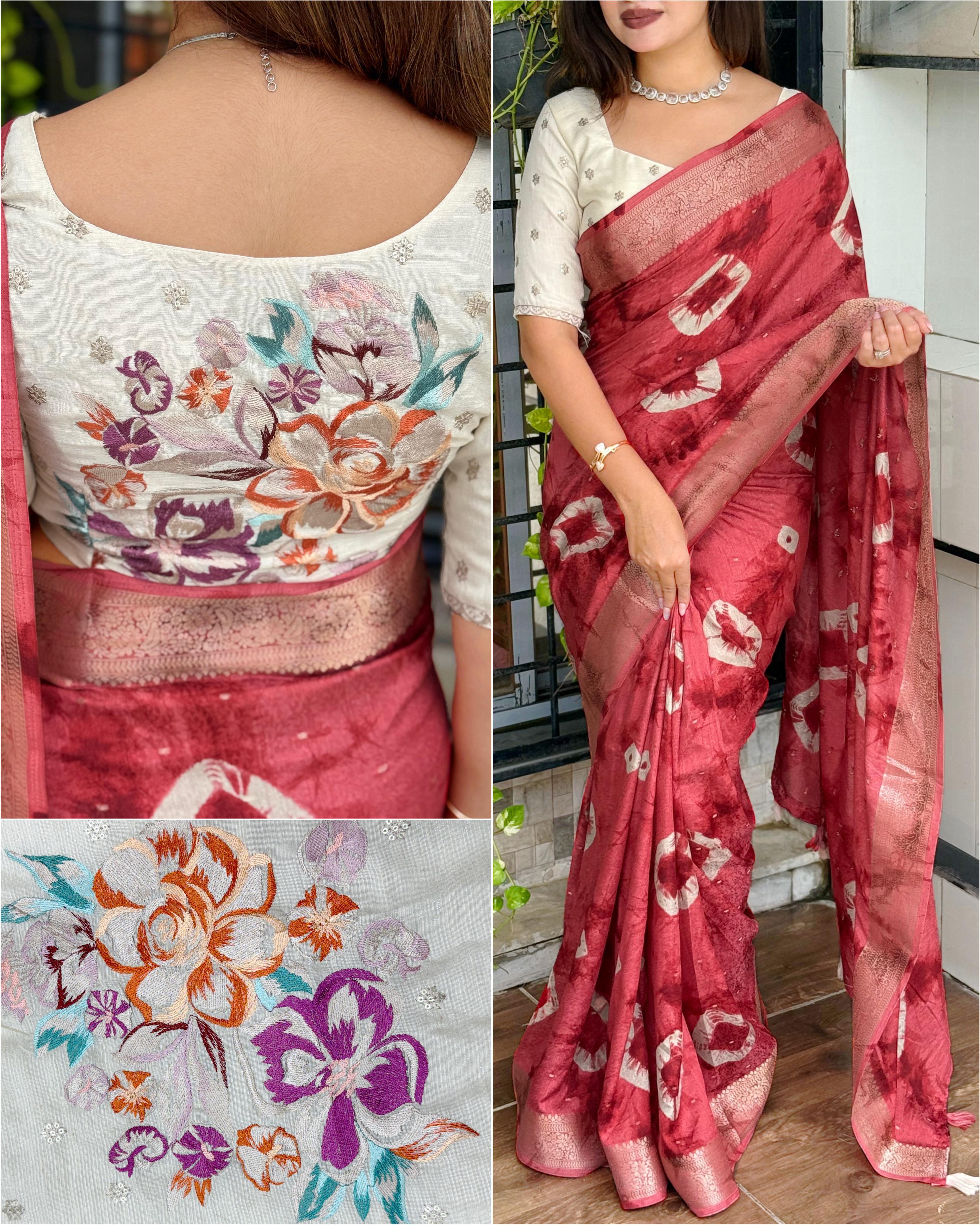 Pure Viscose Cotton Saree