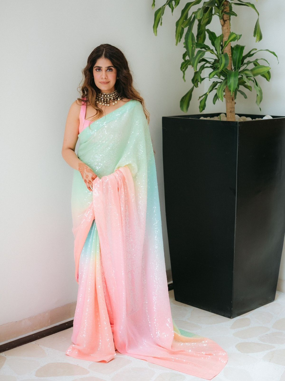 Original Gorgette With Digital Print Saree