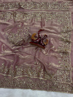 Frendy Chiffon Beautiful Sequence Saree Multicolore