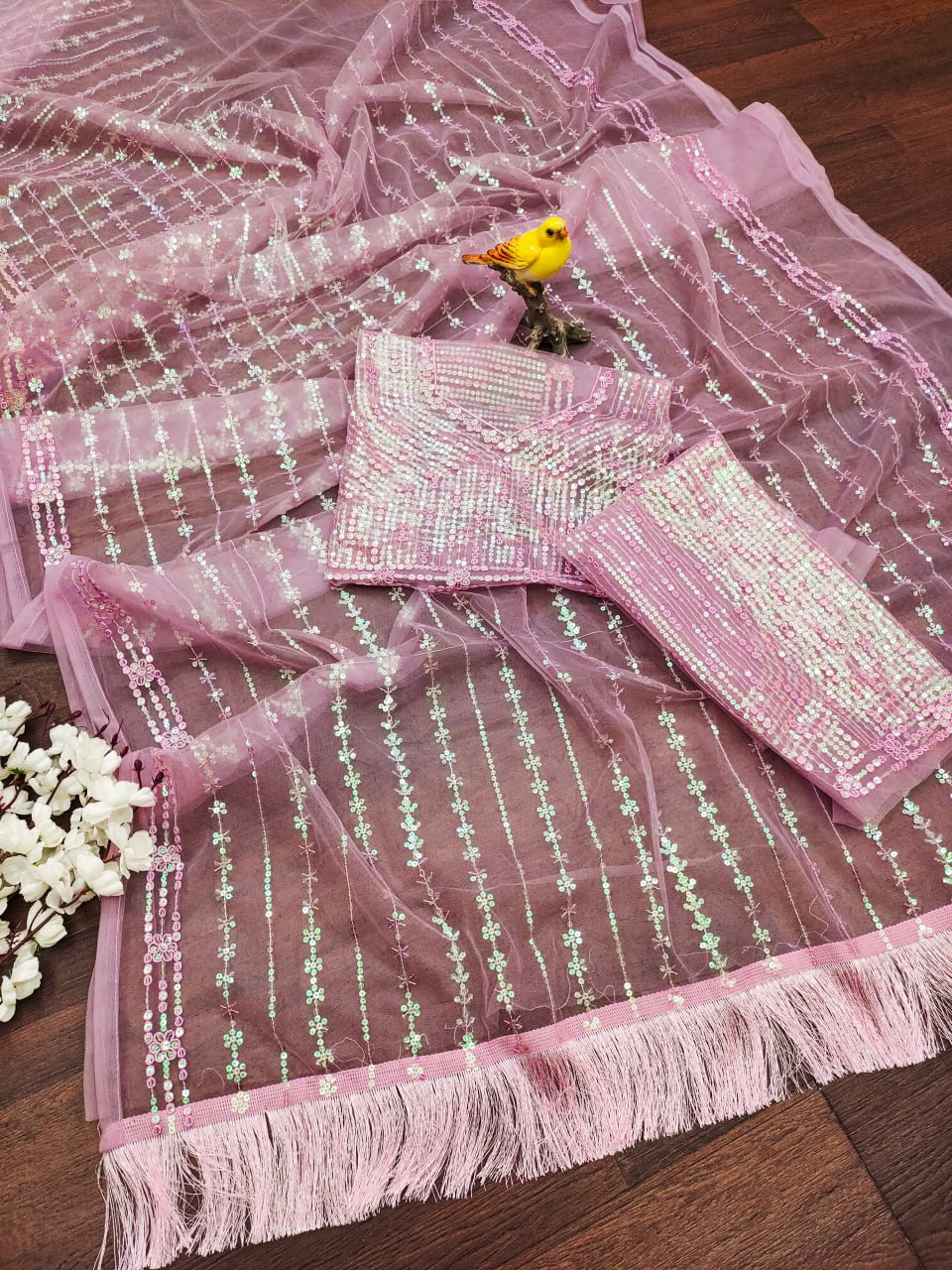 Bollywood Designer heavy Butterfly Net Saree
