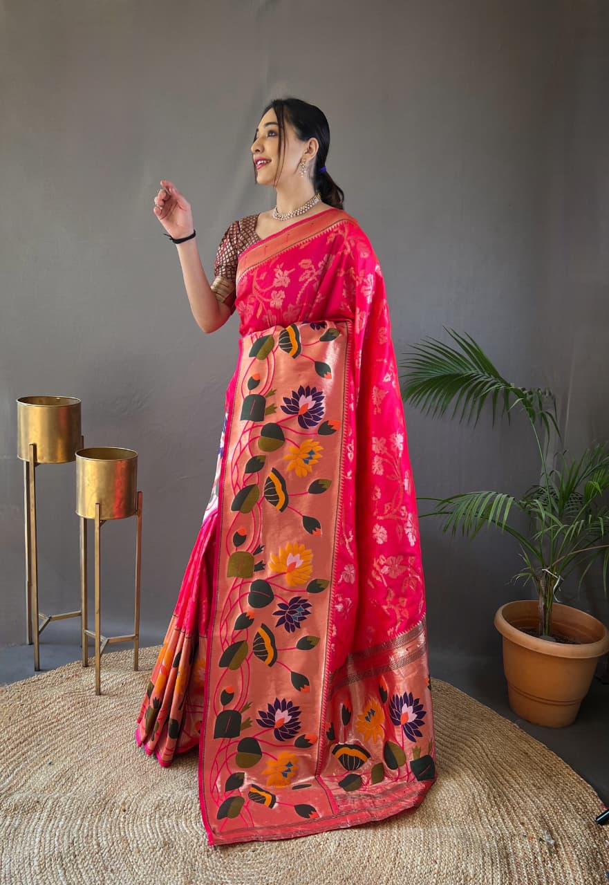 Pure Soft Paithani Silk Saree