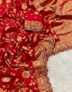 Wedding Attire pure khaddi georgette designer saree