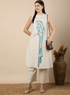 KHADHI COTTON KURTI WITH PLAZO