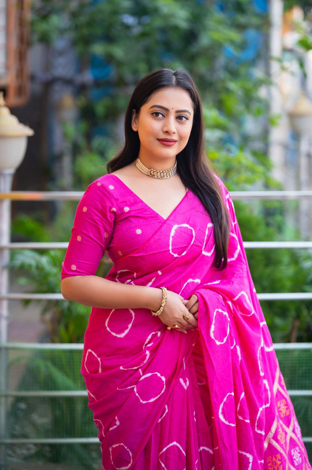 BANDHANI VISCOSE SAREE