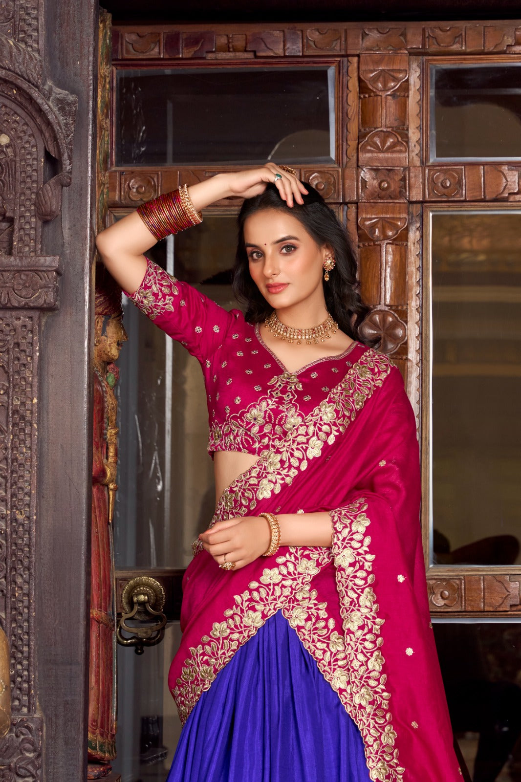 TASAR SILK LEHENGA CHOLI