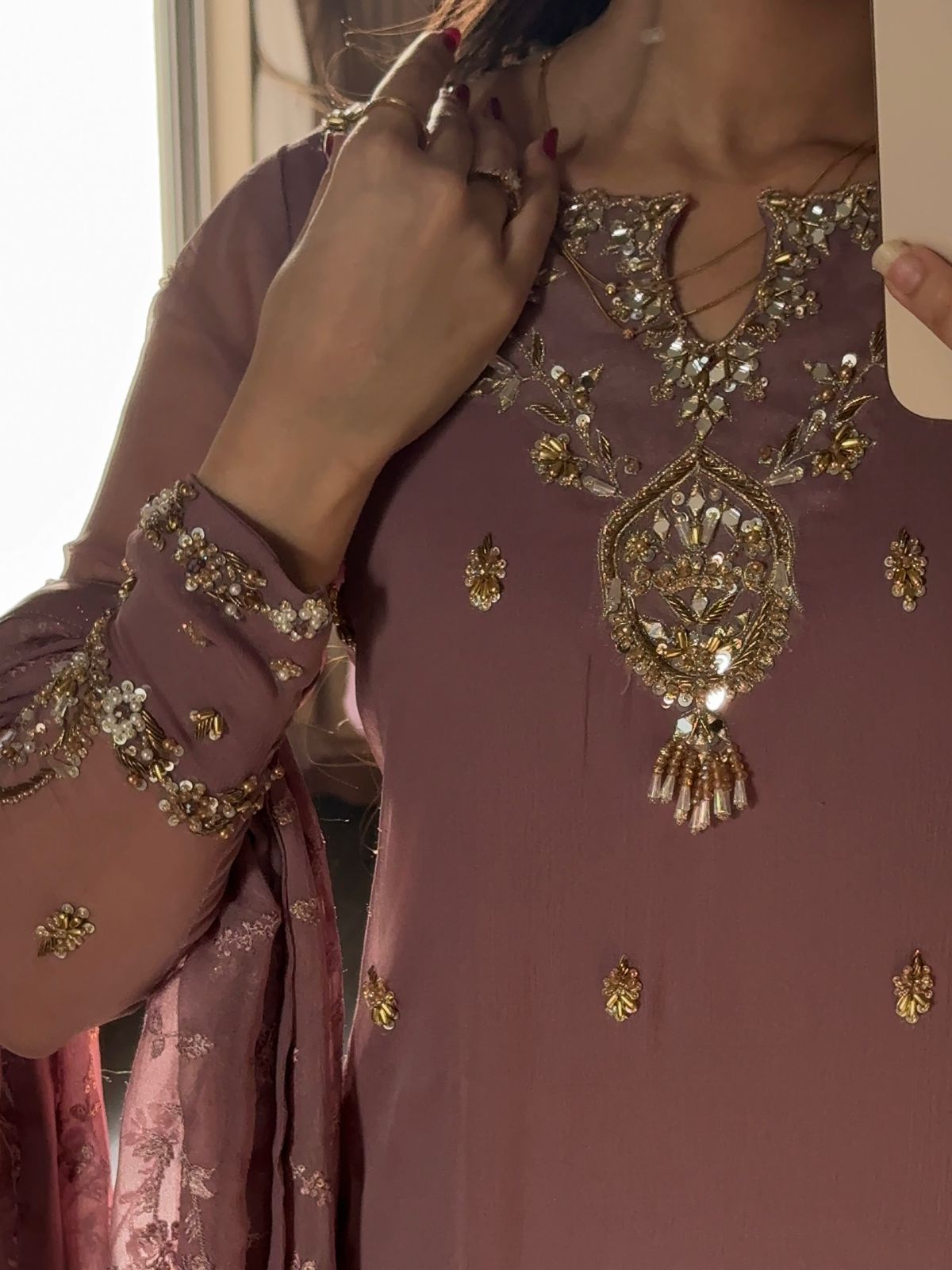 Heavy Faux Georgette Top Dupptta Set
