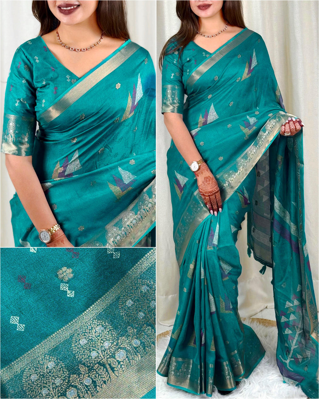 DULL MOSE BEAUTIFUL COLOR SAREE