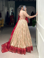 Tasar Silk Bandhej Lahenga