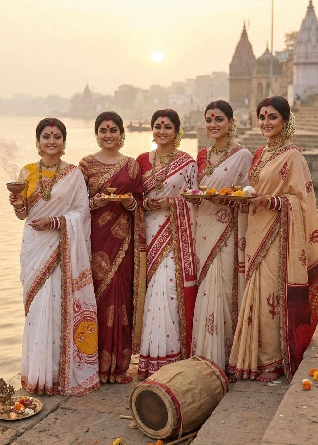 Premium Mulmul Cotton Pooja Special Saree